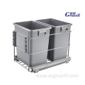 Kitchen pull-out trash can with slide rails